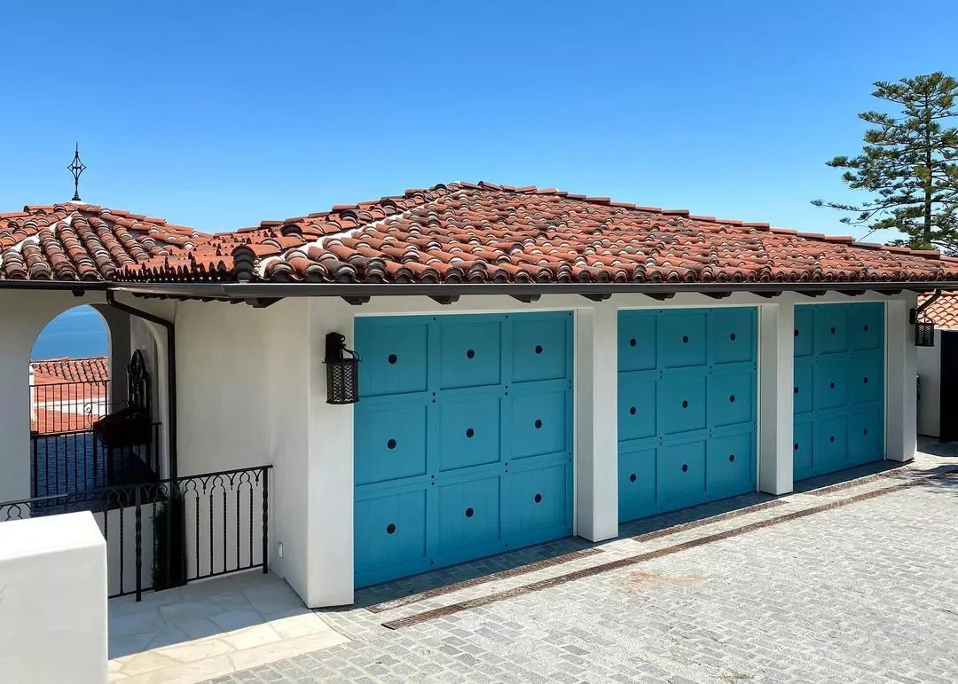 52 Stunning Garage Door Ideas That Will Transform Your Home's Curb Appeal Santa Barbara Blue Doors