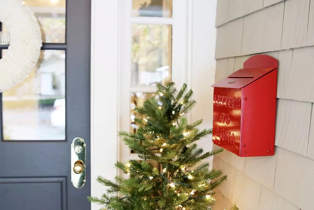 68 Christmas Front Porch Ideas That Make Your Home the Envy Santa Mailbox