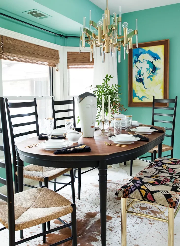 35 Beautiful Dining Room Rug Ideas That Will Transform Your Space 21 Say Hi to Faux Hide