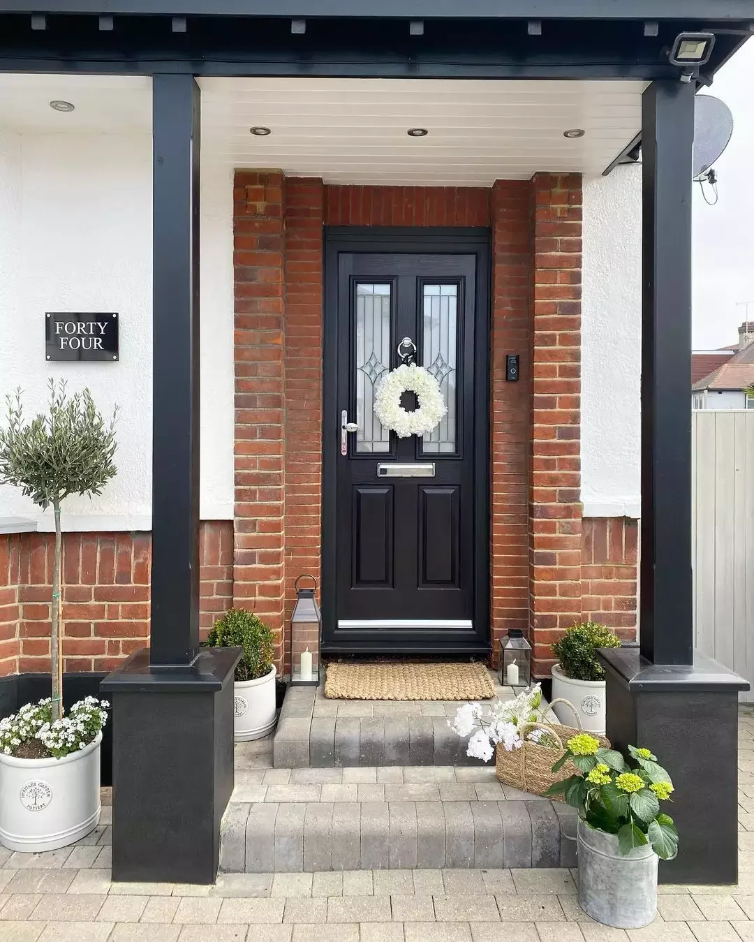 33 Stunning Black Front Door Ideas That Transform Your Home's Entrance Say Yes to Silver