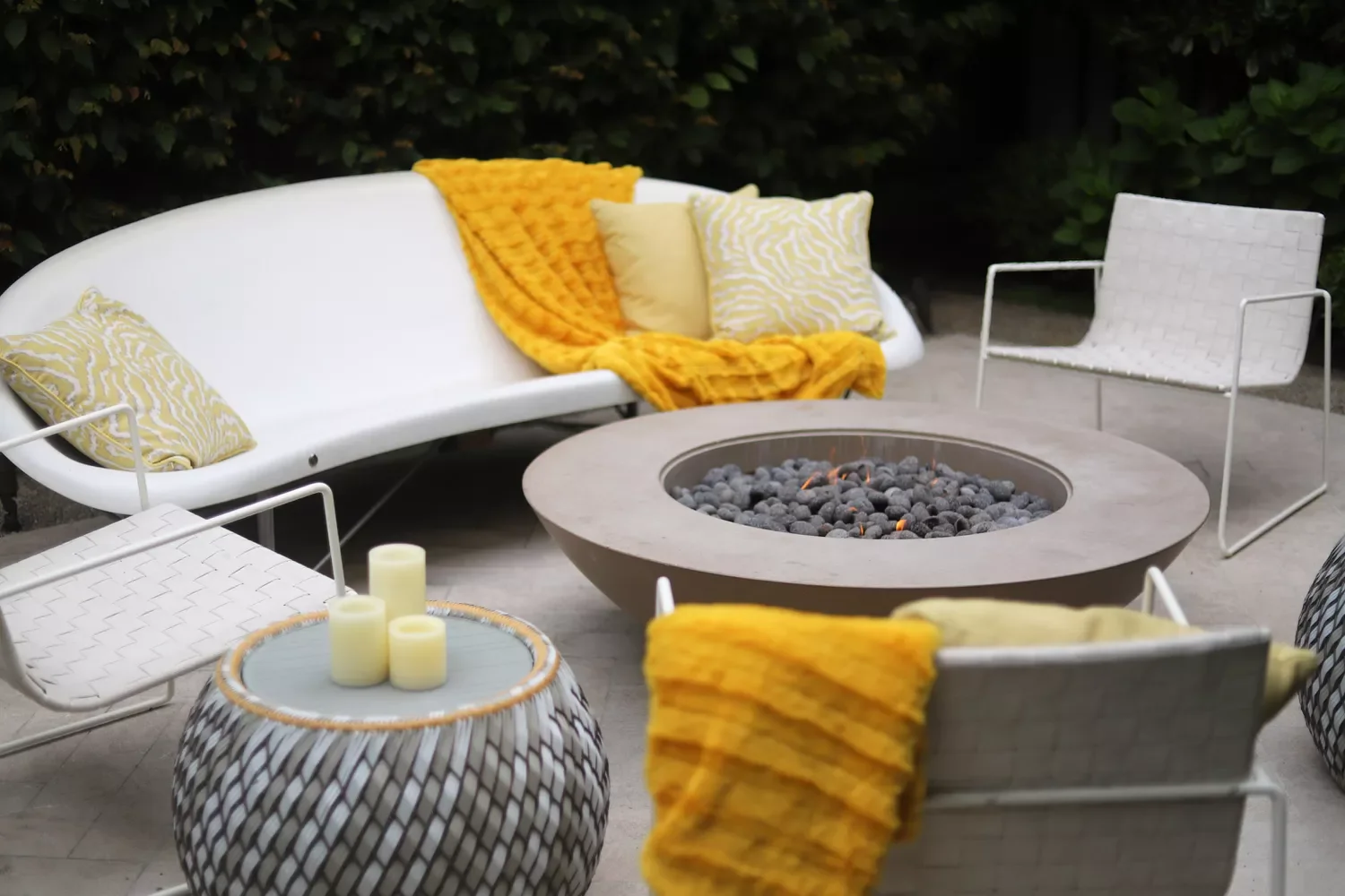 20 Stunning Grass-Free Backyard Designs That Create Lush Outdoor Retreats 11 Say Yes to Yellow