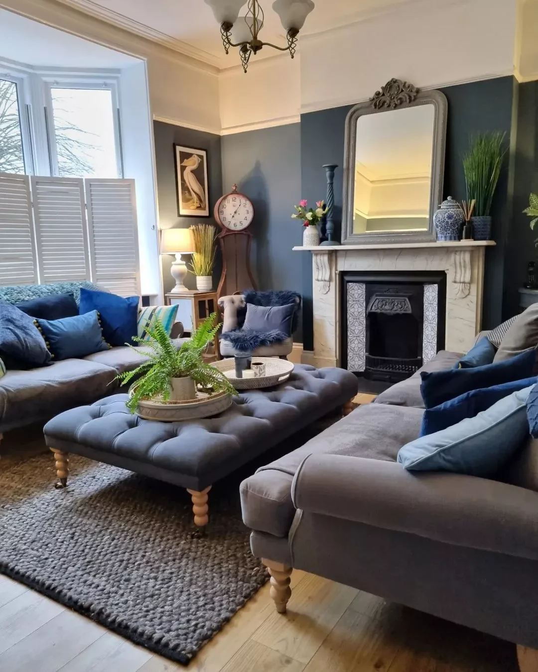 23 Stunning Blue and Gray Living Room Design Ideas You'll Love 17 Say Yes to a Sofa Duo