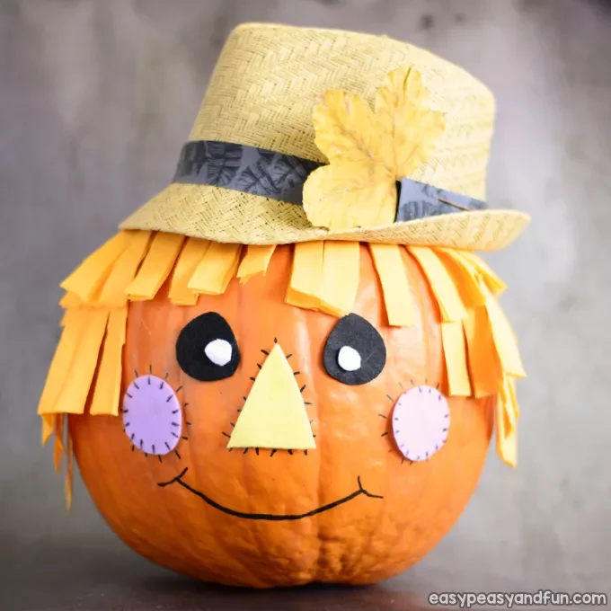 90 Creative Halloween Pumpkin Decorating Ideas to Try This Season 72 Scarecrow Pumpkin