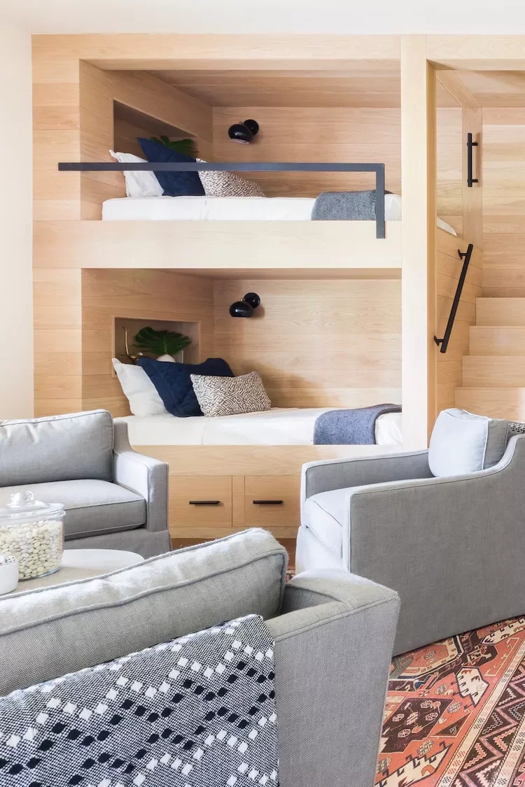 25 Amazing Bunk Room Designs That Work for Every Age 16 Seating Area