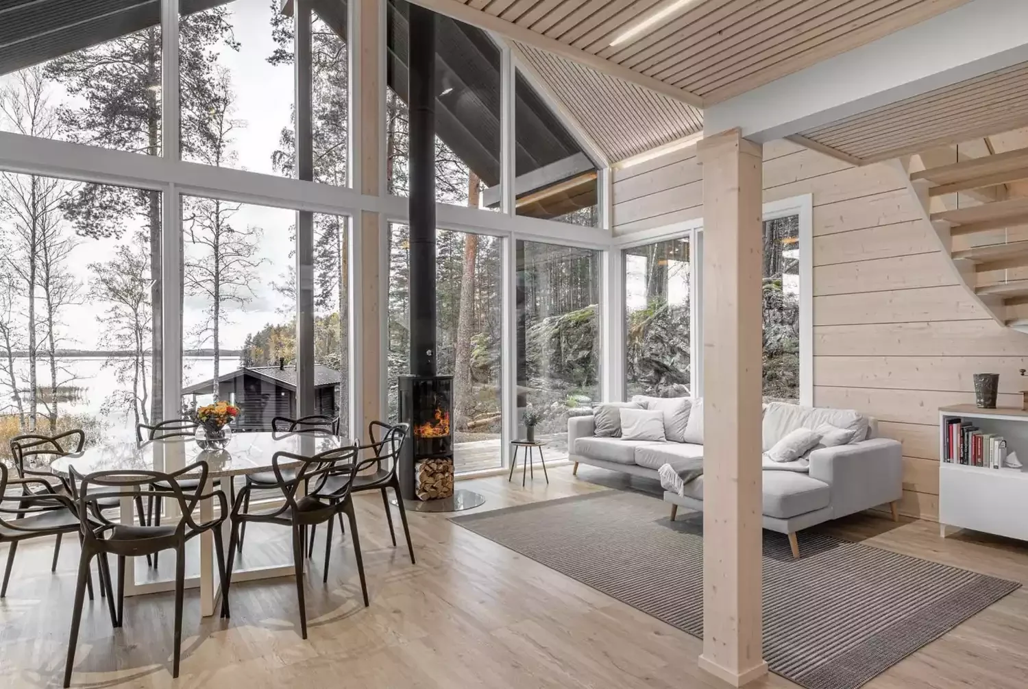 22 Fresh Ways to Give Your Log Cabin a Modern Makeover 15 Select a Natural Finish