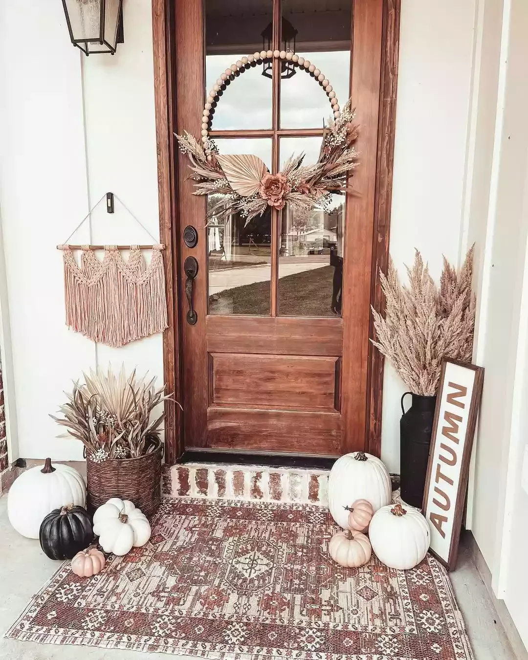 52 Autumn Front Porch Ideas That Will Transform Your Home's Entrance This Fall 20 Set Out Dried Flowers