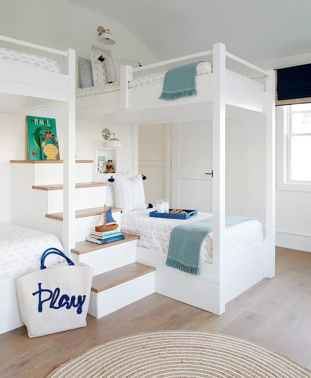 35 Stunning Beach-Inspired Bedroom Ideas That'll Transform Your Space 23 Set Up Some Bunks
