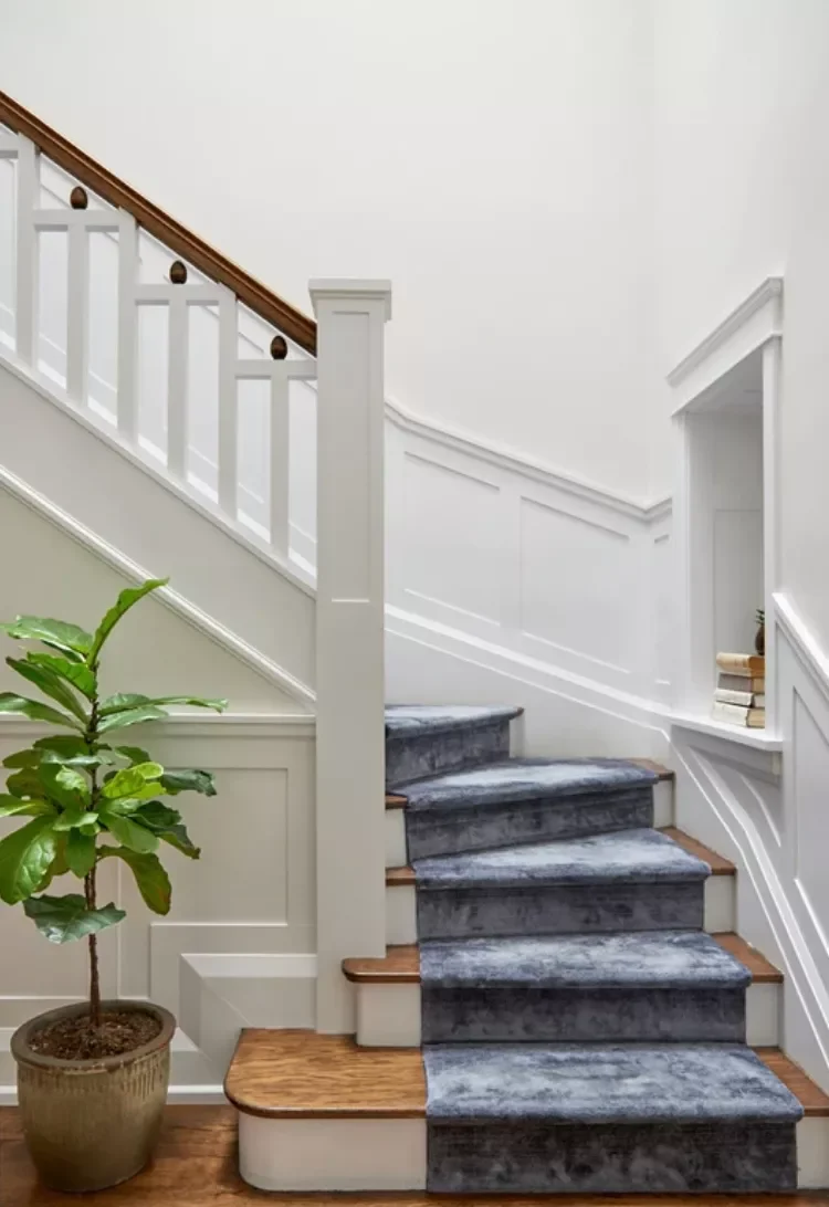 35 Stunning Stair Runner Ideas That Transform Your Home's Style and Comfort 8 Shades of Blue Stair Runner