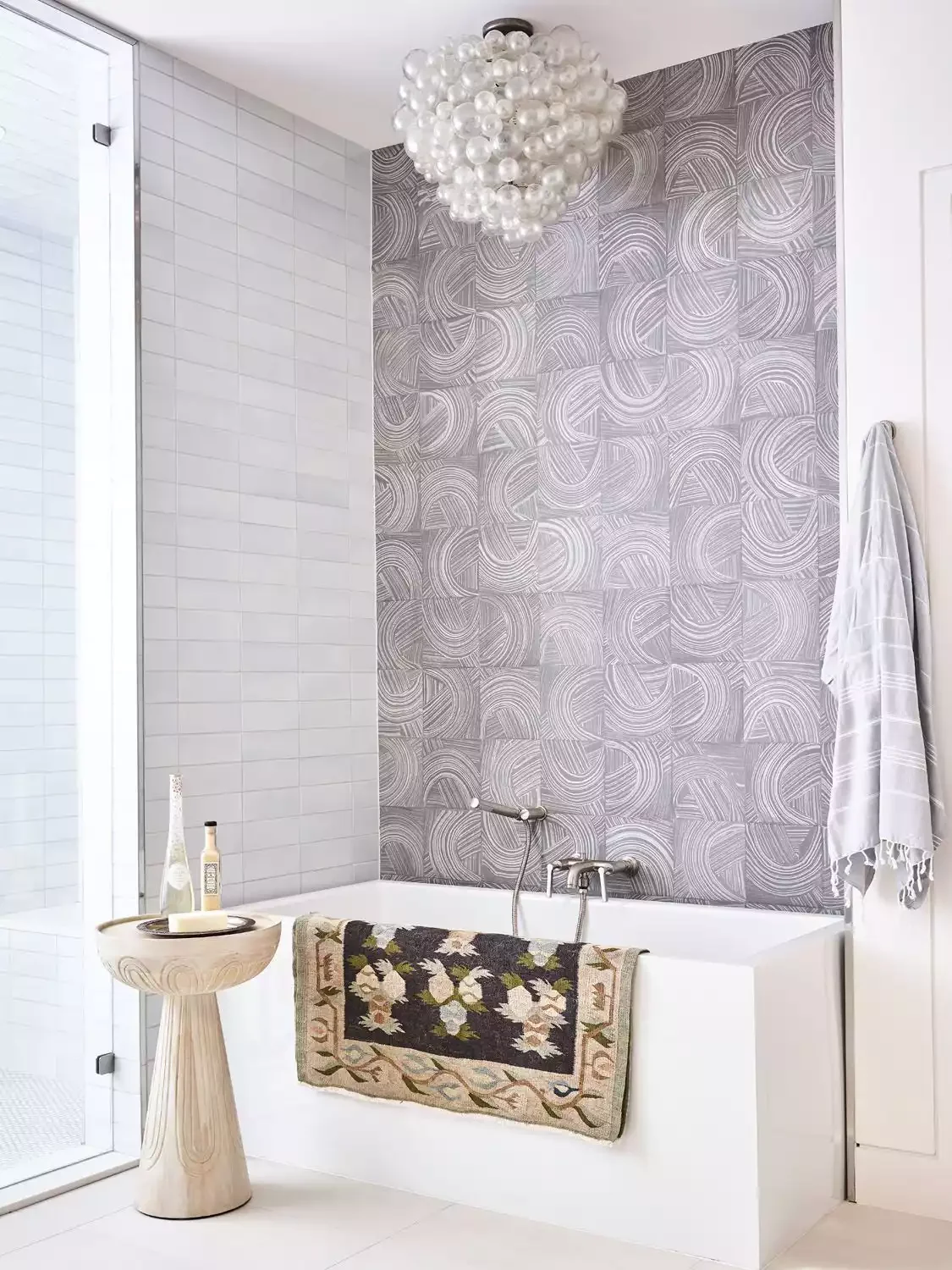 44 Bathroom Accent Wall Ideas That Completely Transform Shades of Gray Accent Wall