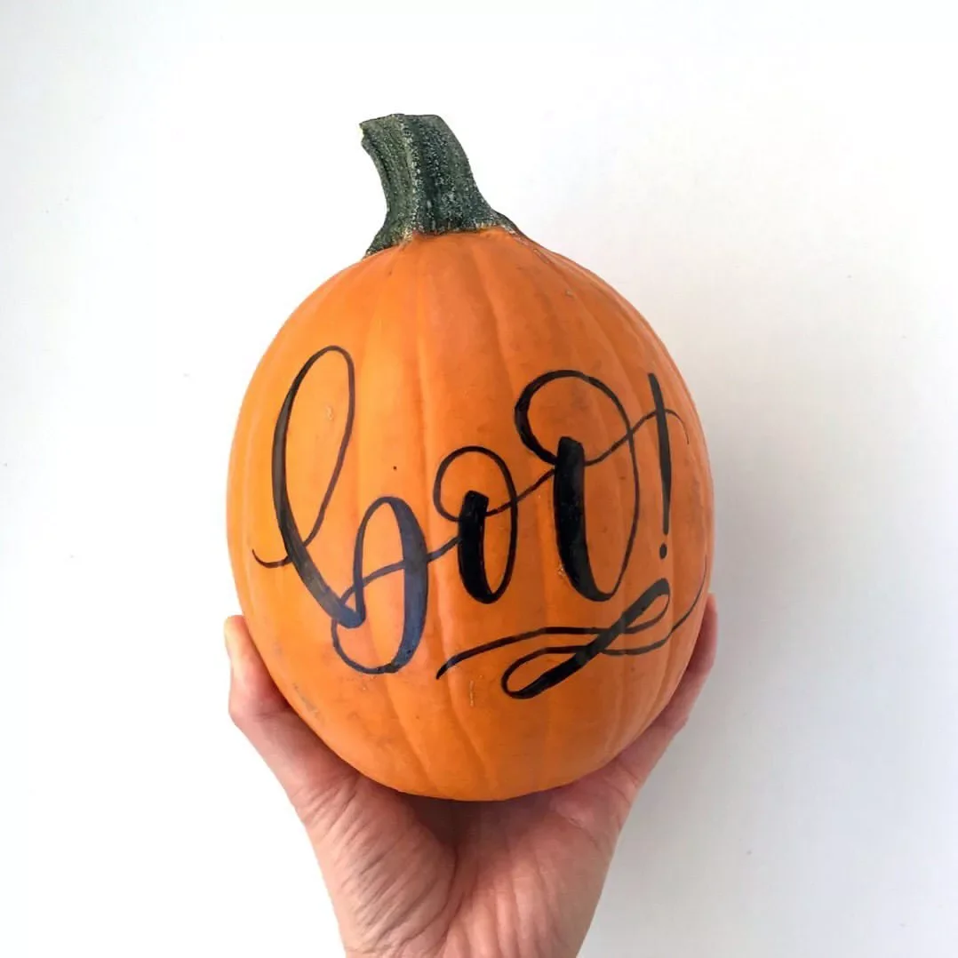 45 Creative No-Carve Pumpkin Decorating Ideas That Don't Need a Single Cut 38 Sharpie Message