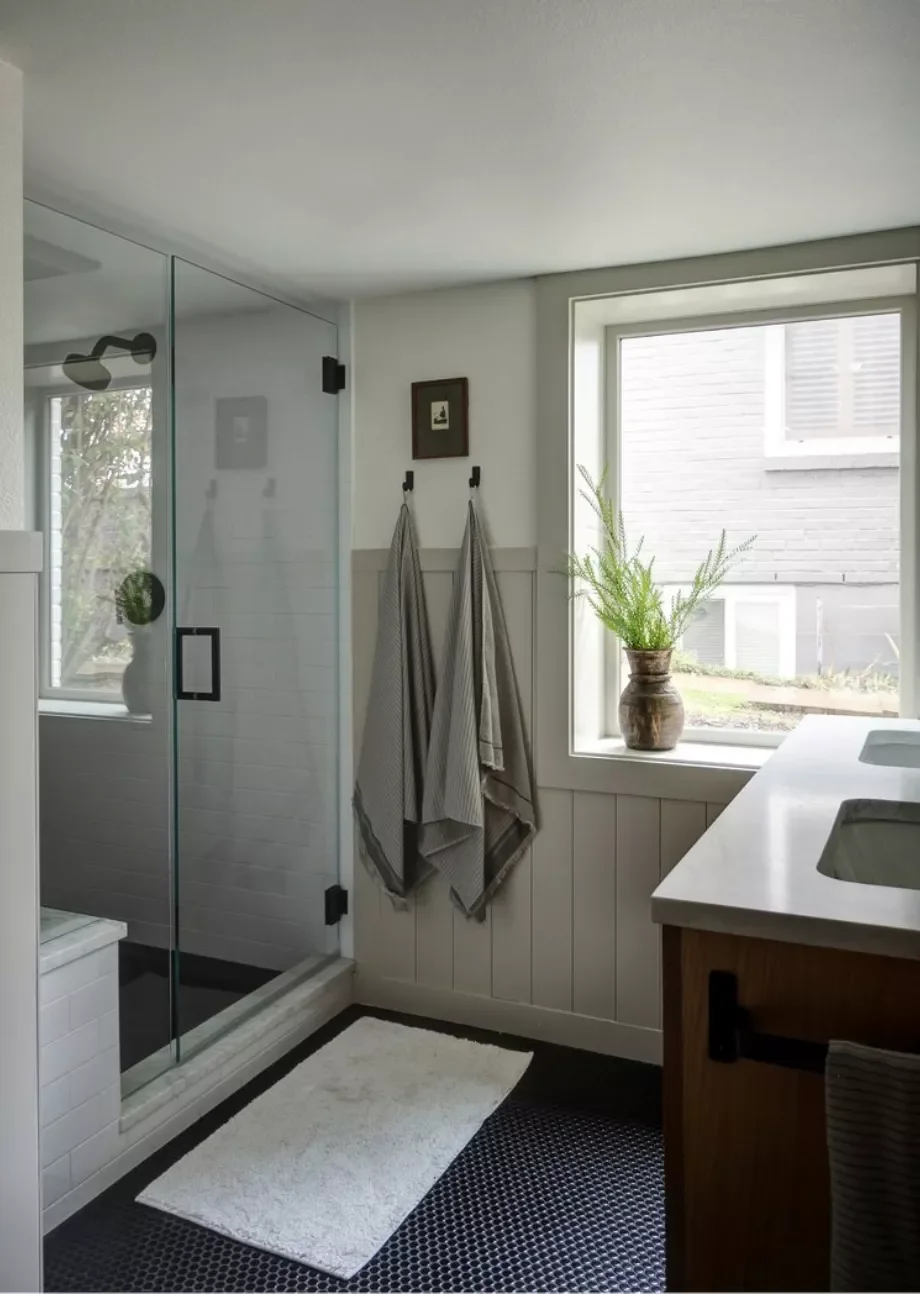 39 Stunning Shiplap Bathroom Design Ideas: From Farmhouse Charm to Modern Elegance 29 Shiplap Wall + Window Trim
