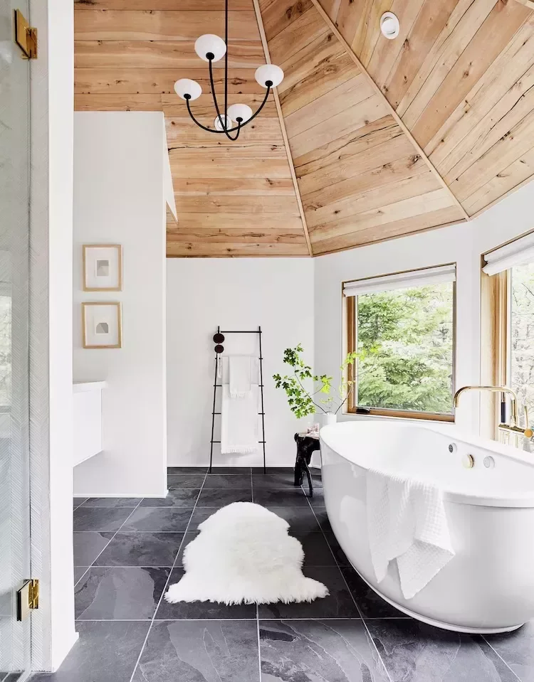 22 DIY Bathroom Makeover Ideas That Won't Break Your Budget 14 Shiplap Your Ceiling