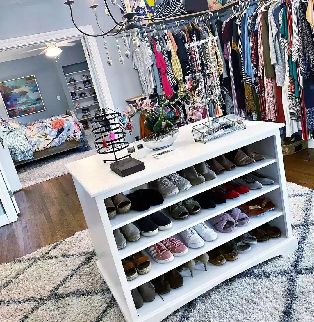 23 Walk-In Closet Island Ideas That Will Transform Your Dressing Room Shoe Shelves