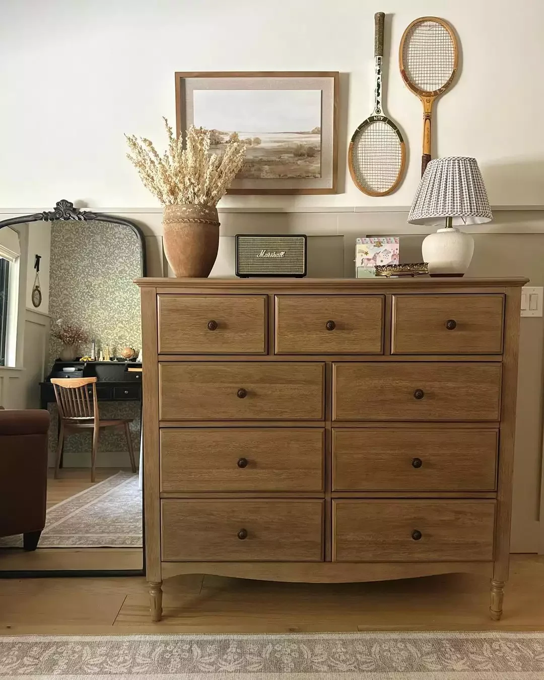 36 Beautiful Dresser Styling Ideas That Will Transform Your Bedroom 22 Show Your Personality by Displaying Something Unexpected