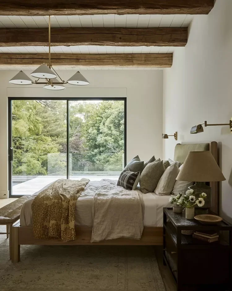 41 Cozy Earth-Inspired Bedroom Ideas That Will Transform Your Sleep Space 20 Showcase Exposed Wood Beams