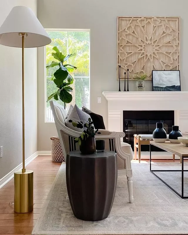 30 Statement-Making Living Room Wall Art Ideas That Transform Your Space 18 Showcase a Wooden Piece