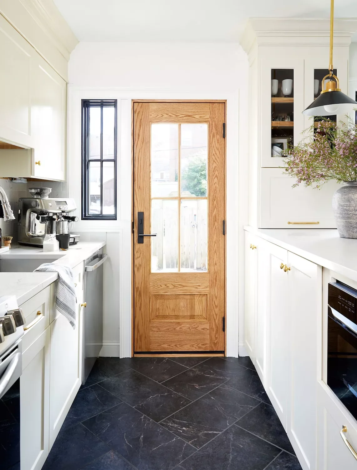 46 Galley Kitchen Design Ideas That Maximize Style and Function 9 Shut the Back Door