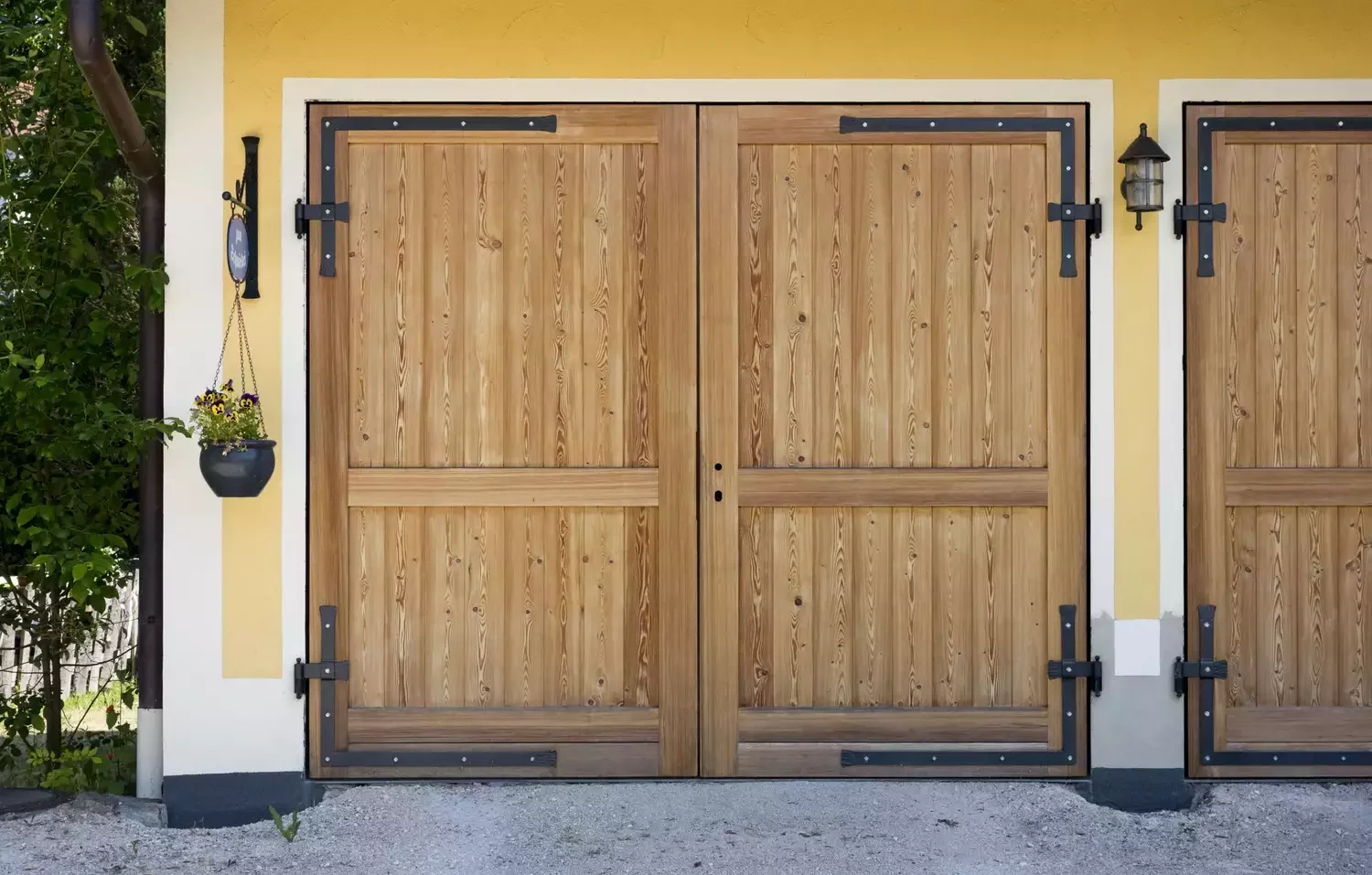 52 Stunning Garage Door Ideas That Will Transform Your Home's Curb Appeal Side-Hinged Wood Doors