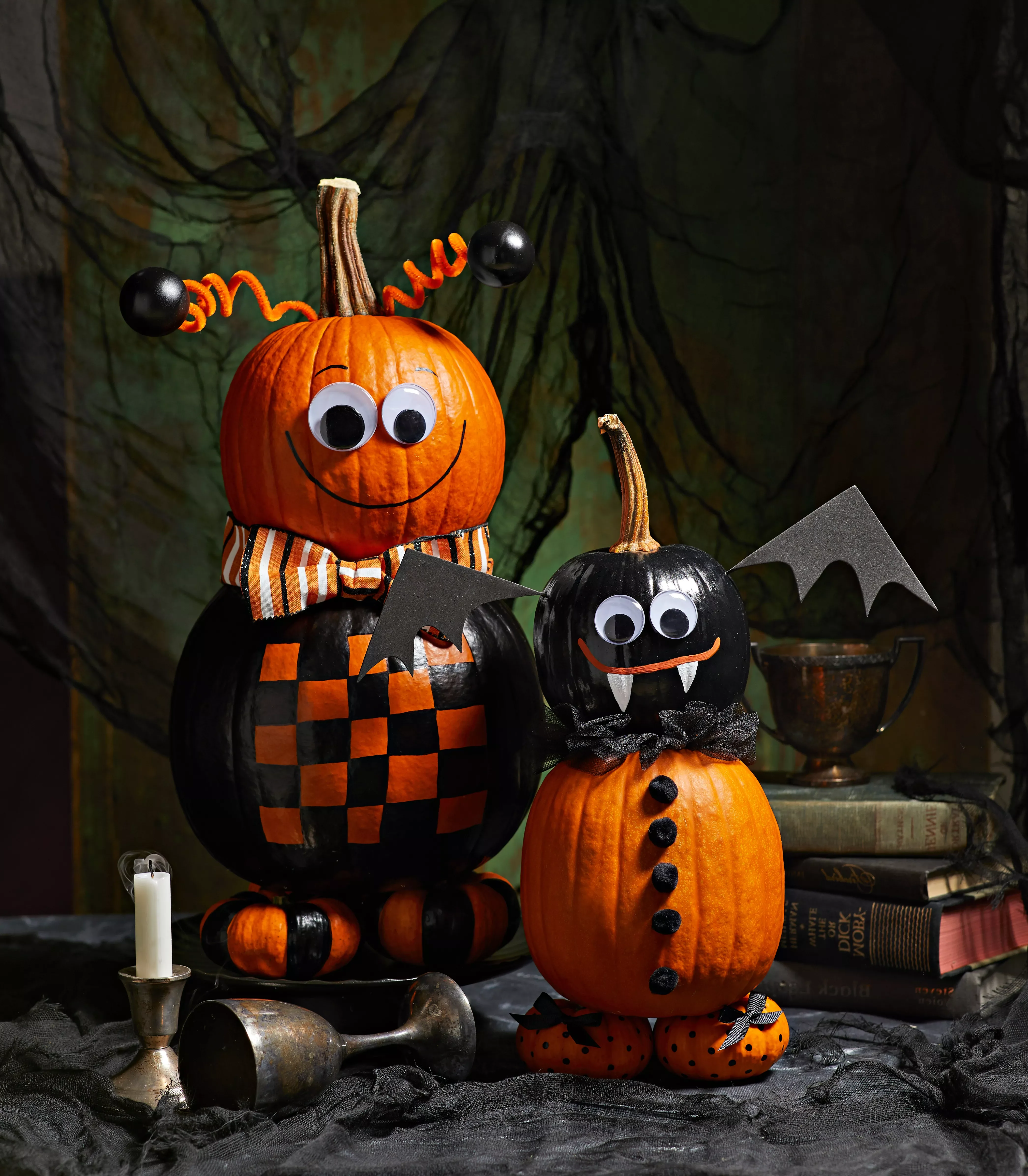 65 Free Pumpkin Carving Templates to Transform Your Porch 38 Silly Stacked Pumpkins