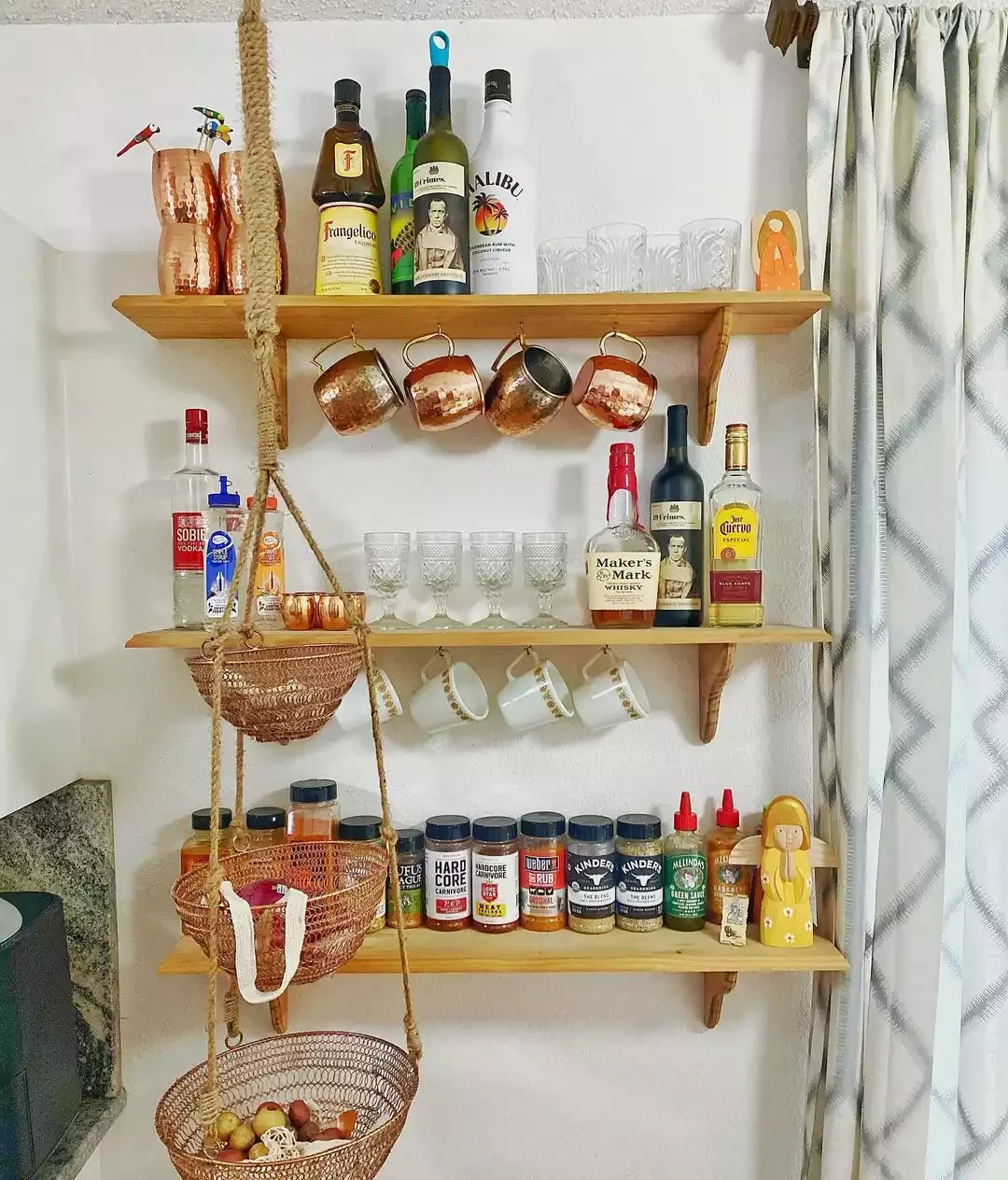 36 Creative Mini Bar Ideas to Transform Any Space Into Your Personal Cocktail Haven 36 Simple Shelves