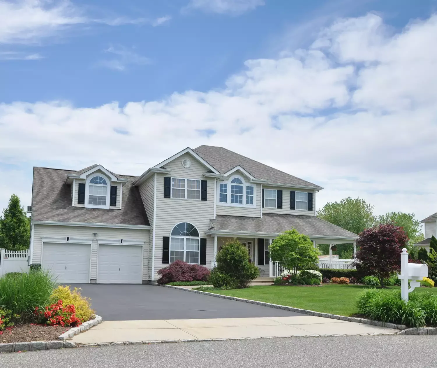 Simple Suburban Driveway Entrance