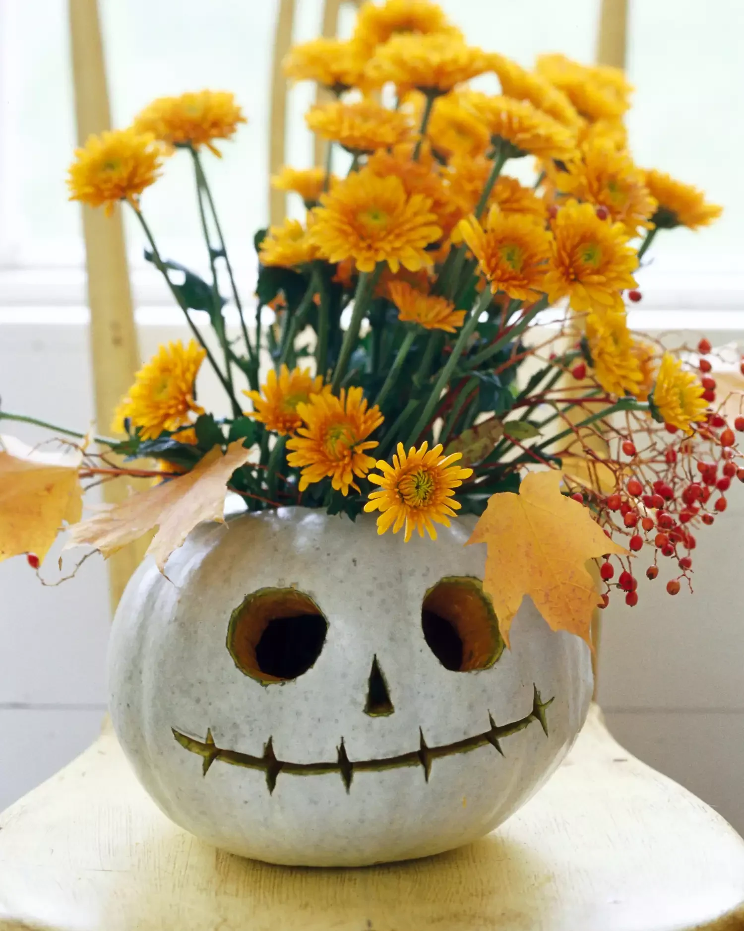 77 Creative Pumpkin Carving Ideas That'll Transform Your Fall Decorating Game 5 Skeleton Pumpkin