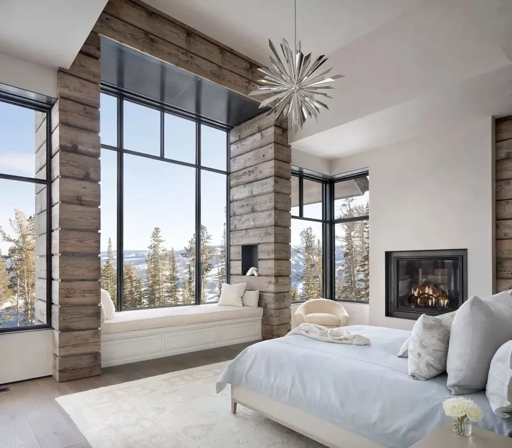 55 Stunning Bedroom Fireplace Ideas That Will Transform Your Sleep Sanctuary 8 Skip the Mantel