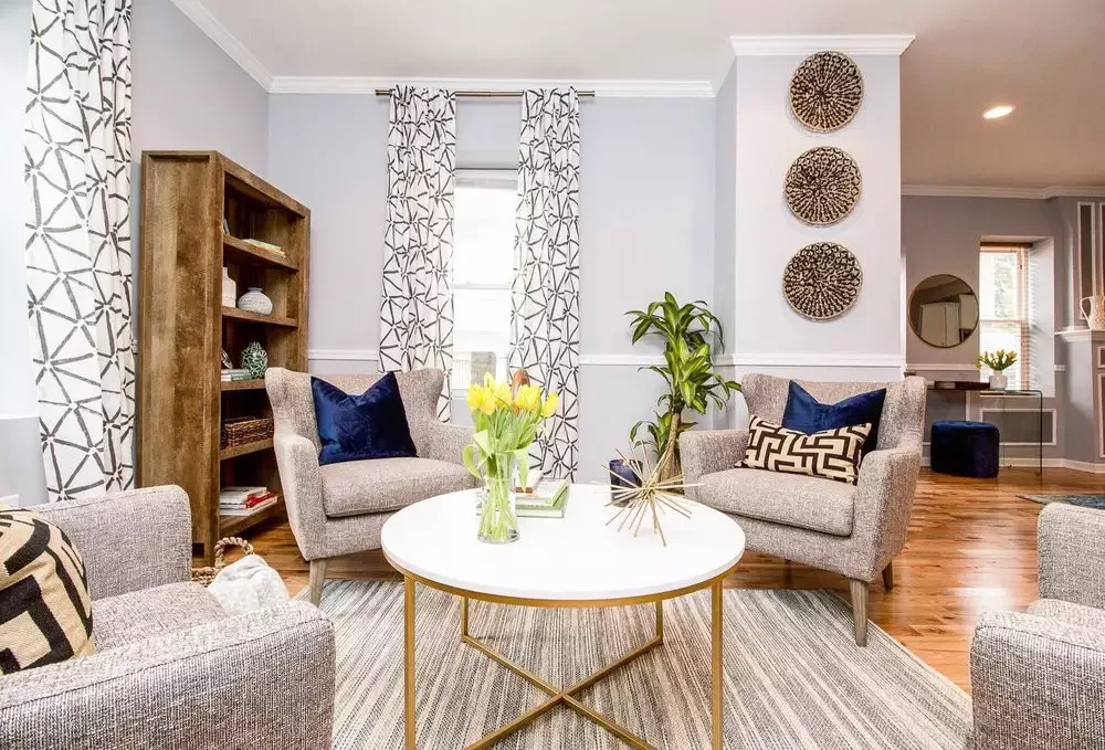 23 Stunning Blue and Gray Living Room Design Ideas You'll Love 15 Skip the Sofa to Save Room