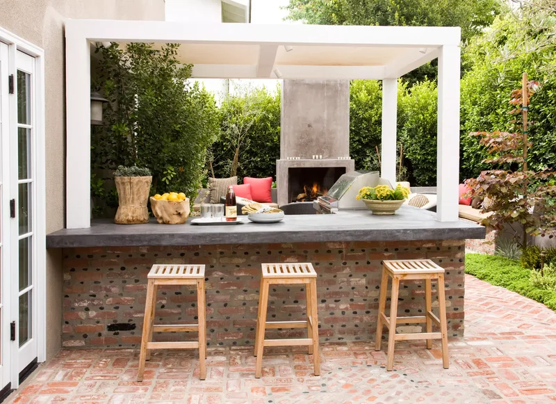32 Stunning Outdoor Kitchen Ideas Perfect for Entertaining 24 Sleek Outdoor Buffet
