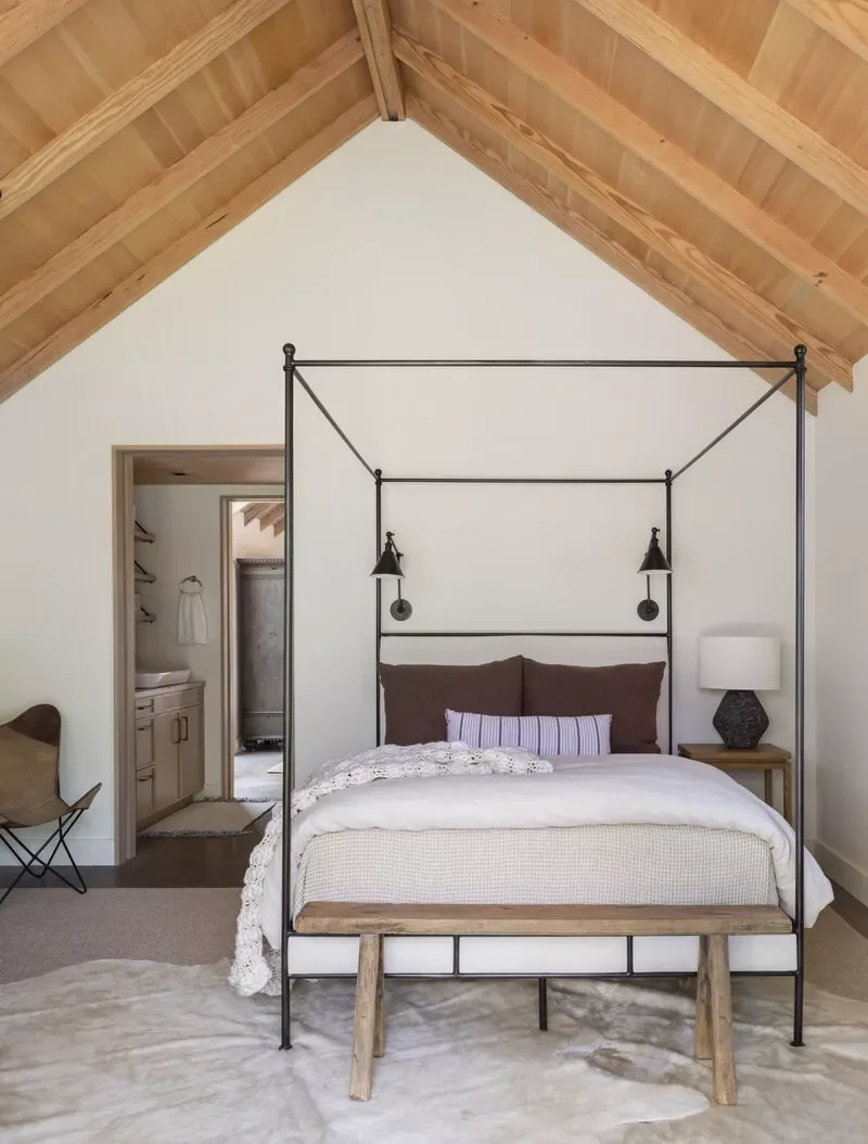 37 Stunning Canopy Bed Ideas to Transform Your Bedroom 22 Slim Black Metal Canopy Bed