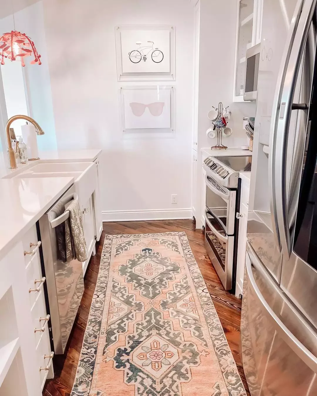 30 Budget-Friendly Small Galley Kitchen Ideas That Actually Work 19 Small Pink Galley Kitchen
