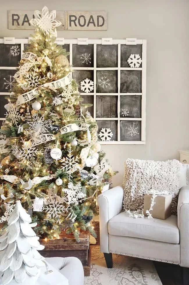 60 Stunning Christmas Tree Ideas to Transform Your Home This Holiday Season 60 Snowflake Christmas Tree