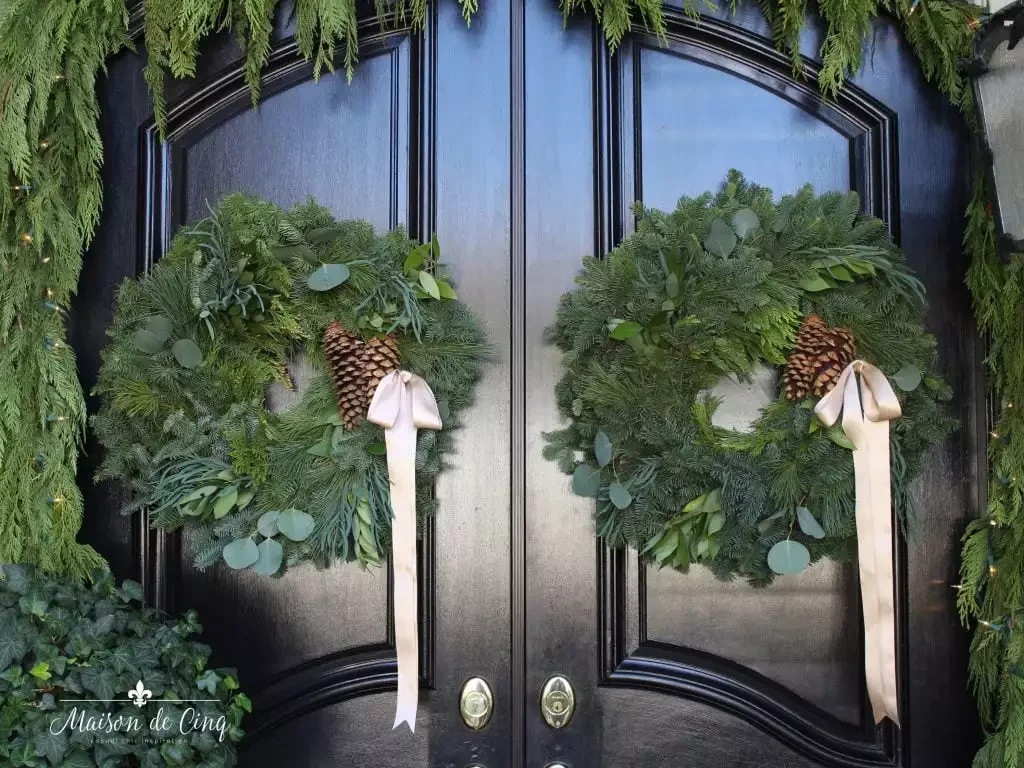 68 Christmas Front Porch Ideas That Make Your Home the Envy Soft Blush Accents