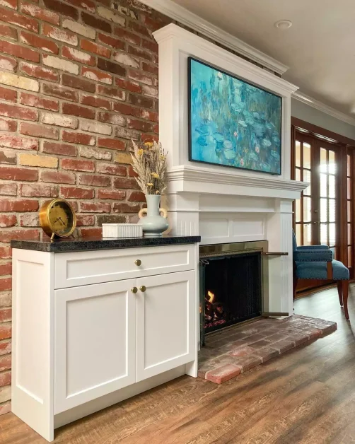 22 Beautiful Ways to Style Your Farmhouse TV Stand That'll Transform Your Space 5 Soften Hard Edges with Dried Flower Arrangements