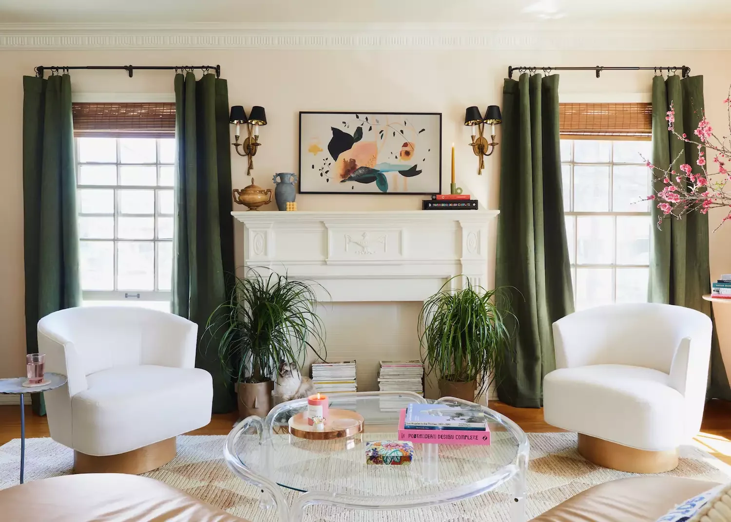 52 Stunning Living Room Curtain Ideas That Transform Any Space 19 Solid Green Curtains