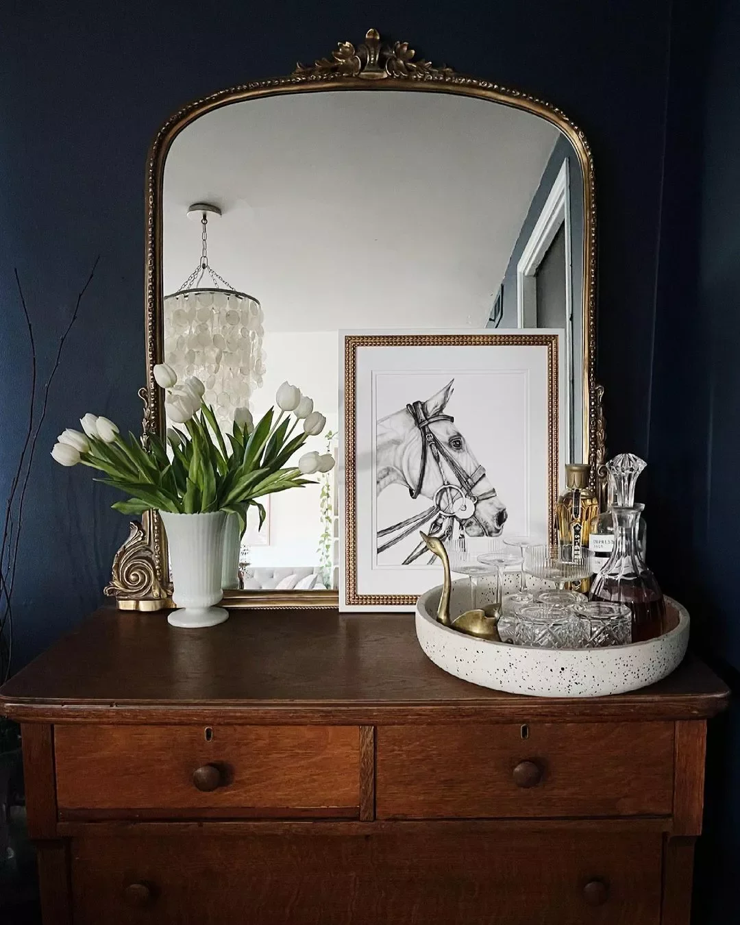 36 Creative Mini Bar Ideas to Transform Any Space Into Your Personal Cocktail Haven 28 Sophisticated Vignette