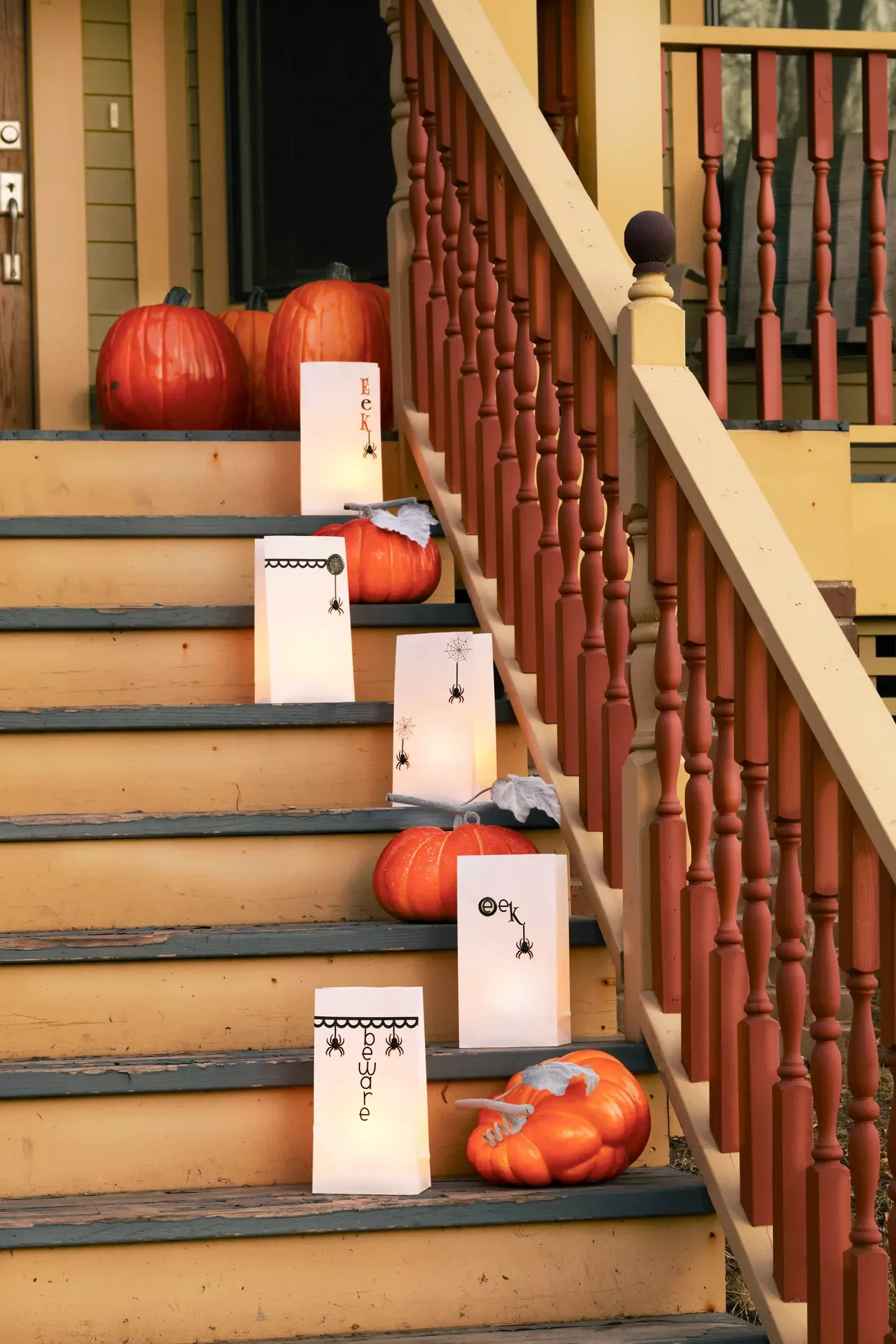 80 Quick Halloween Crafts You Can Complete in One Day 77 Spider Luminarias