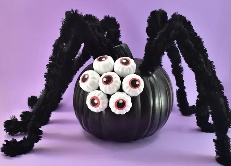 90 Creative Halloween Pumpkin Decorating Ideas to Try This Season 42 Spider Pumpkin
