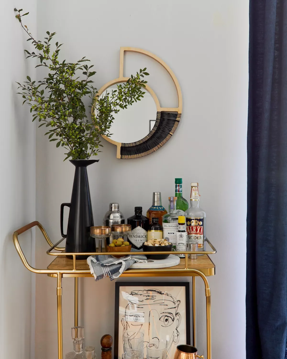 75 Stunning Home Bar Ideas to Transform Your Space Into an Entertainment Haven 54 Spiff Up a Bar Cart