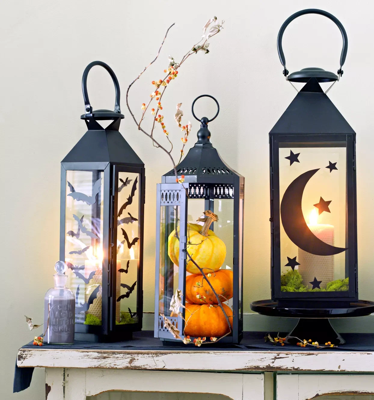80 Quick Halloween Crafts You Can Complete in One Day 49 Spooky Lantern Silhouettes