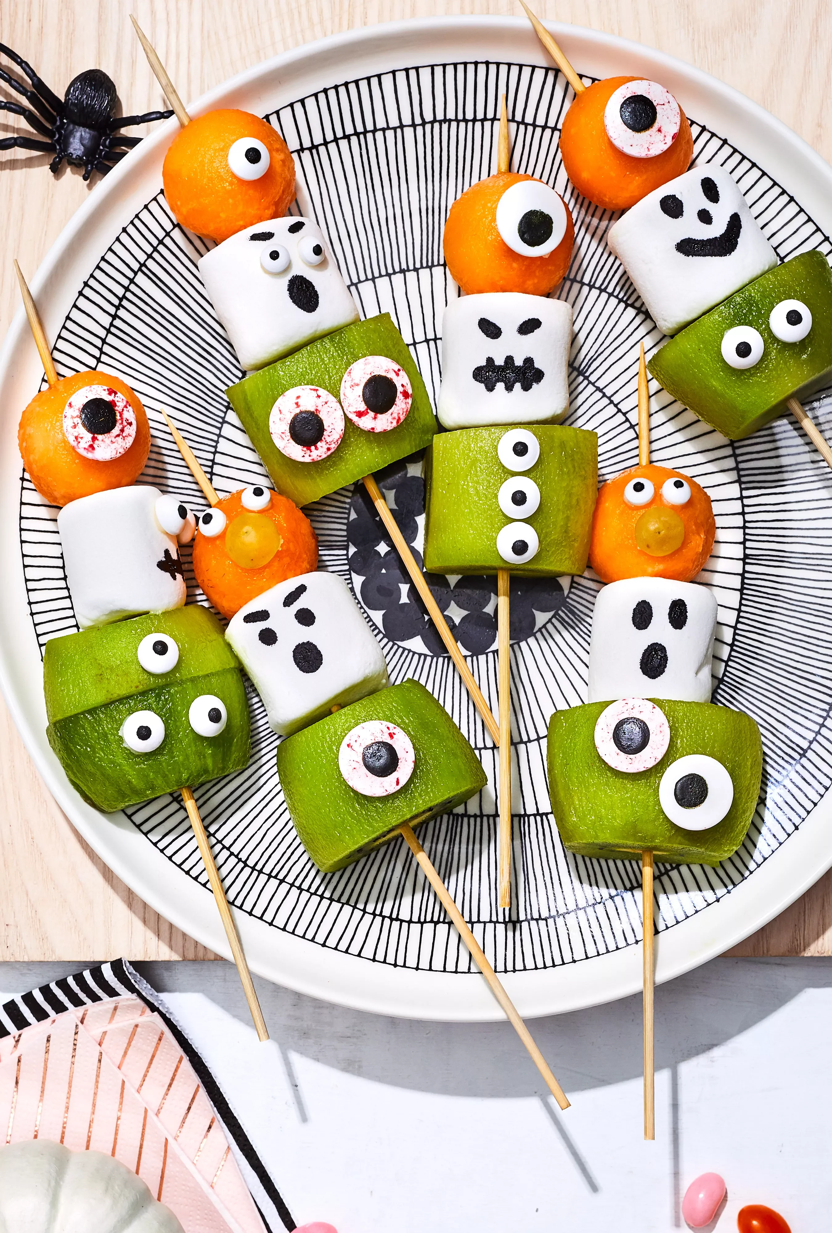 23 Spooky Halloween Charcuterie Board Ideas to Inspire You 11 Spooky Skewers