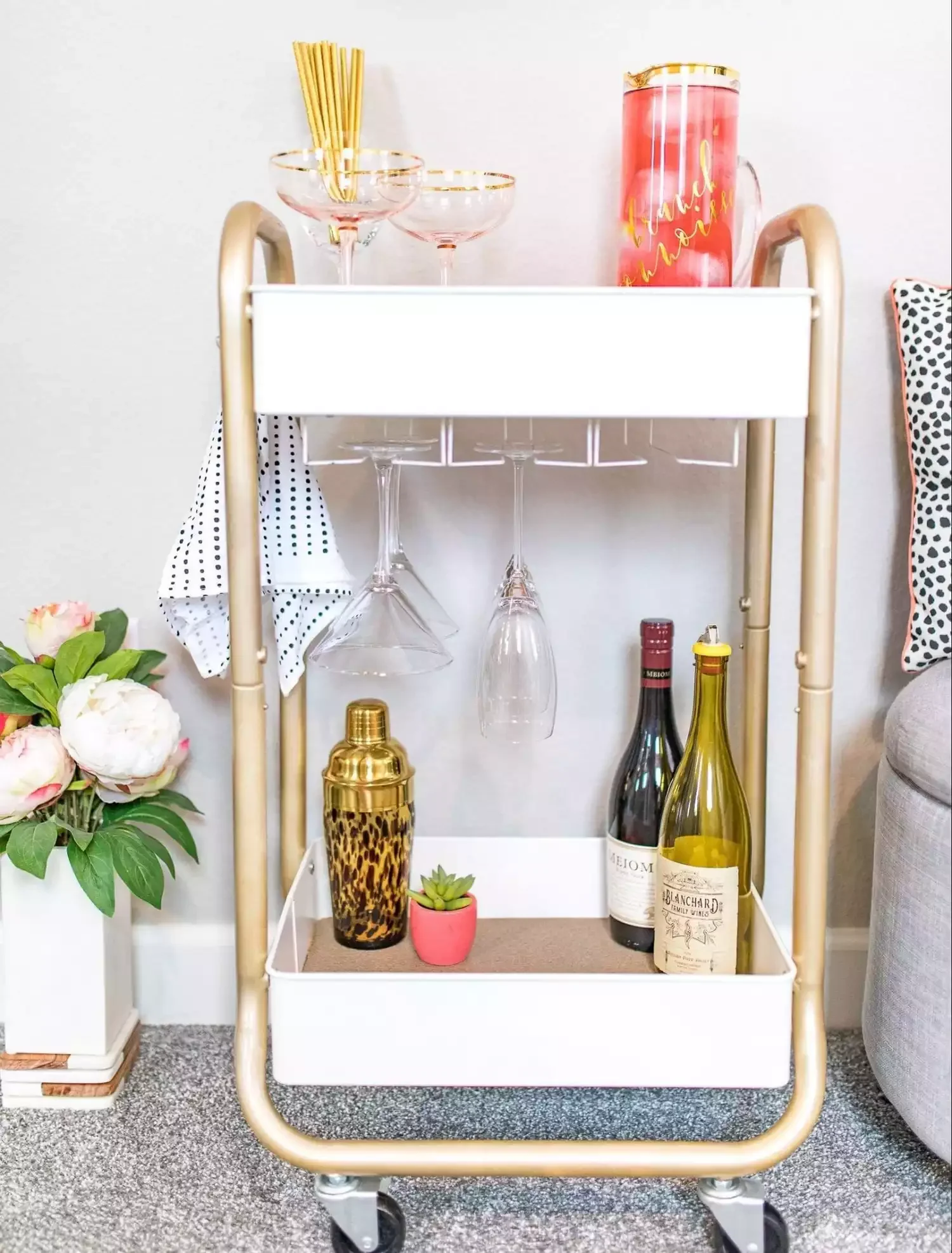33 Stylish Bar Cart Ideas That'll Transform Your Home Entertainment Game 16 Spray Paint It