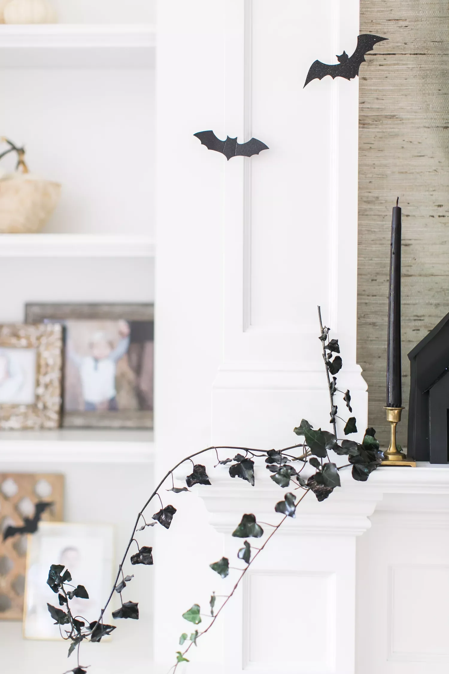 30 Enchanting Halloween Fireplace Mantel Ideas to Transform Your Space 27 Spray Paint Your Old Decor