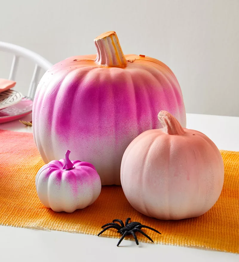 46 Creative Pumpkin Painting Ideas for Fall Home Decor 35 Spray Painted Pumpkins
