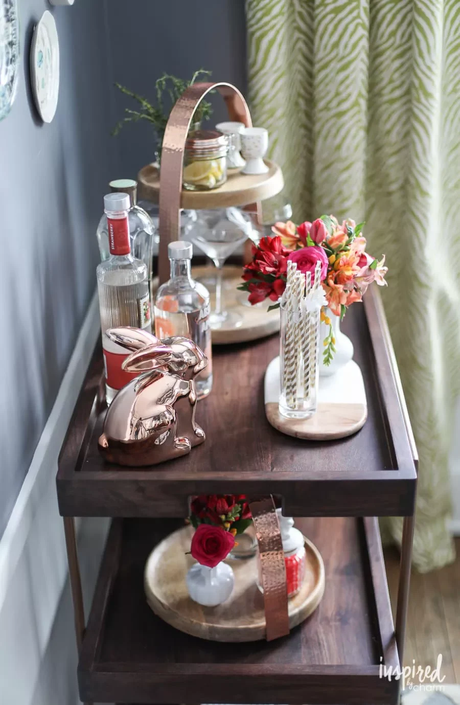 47 Fresh Spring Decorating Ideas to Welcome the New Season 8 Spring Bar Cart