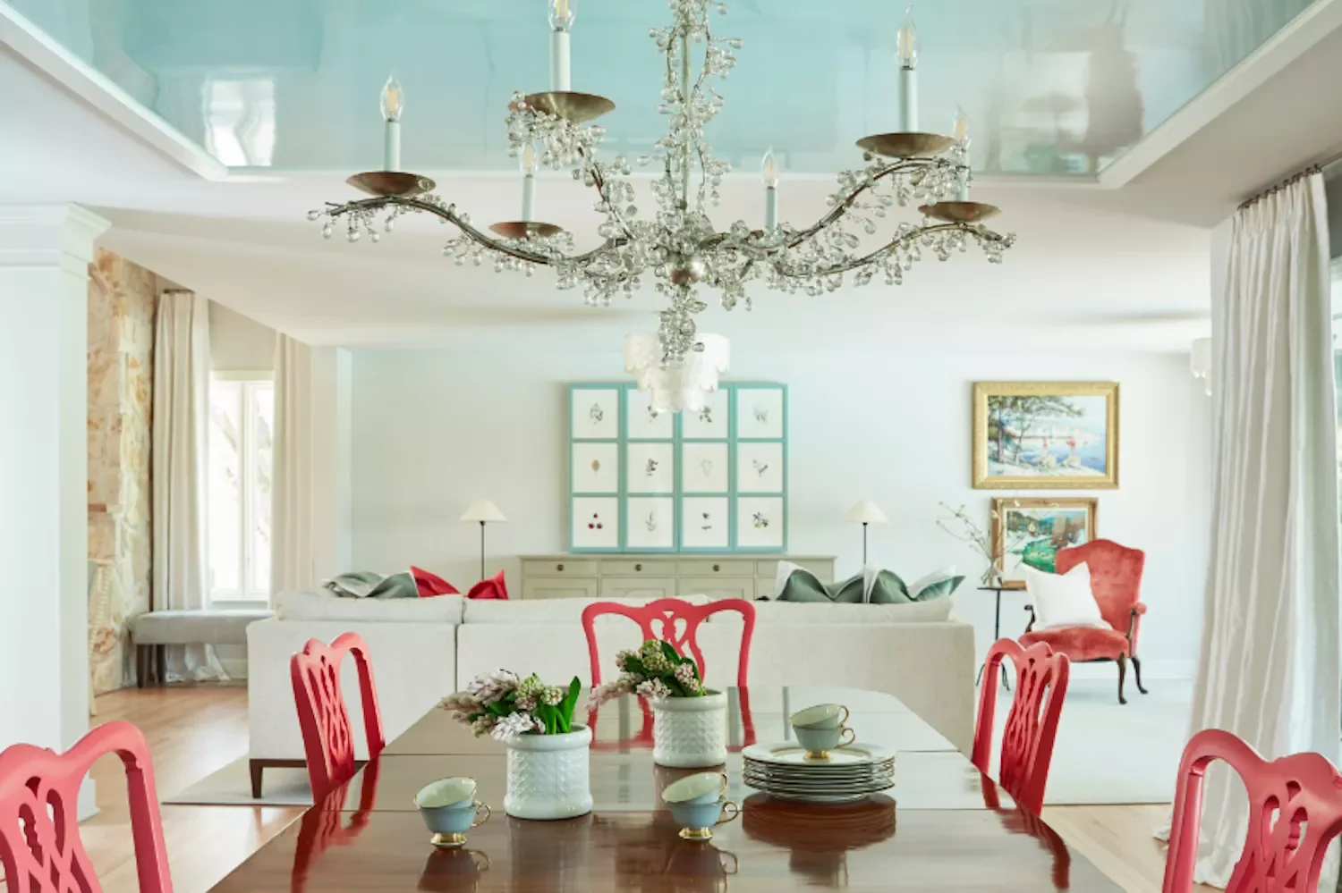 40 Stunning Blue Dining Room Ideas That Will Transform Your Space 39 Springtime Joy