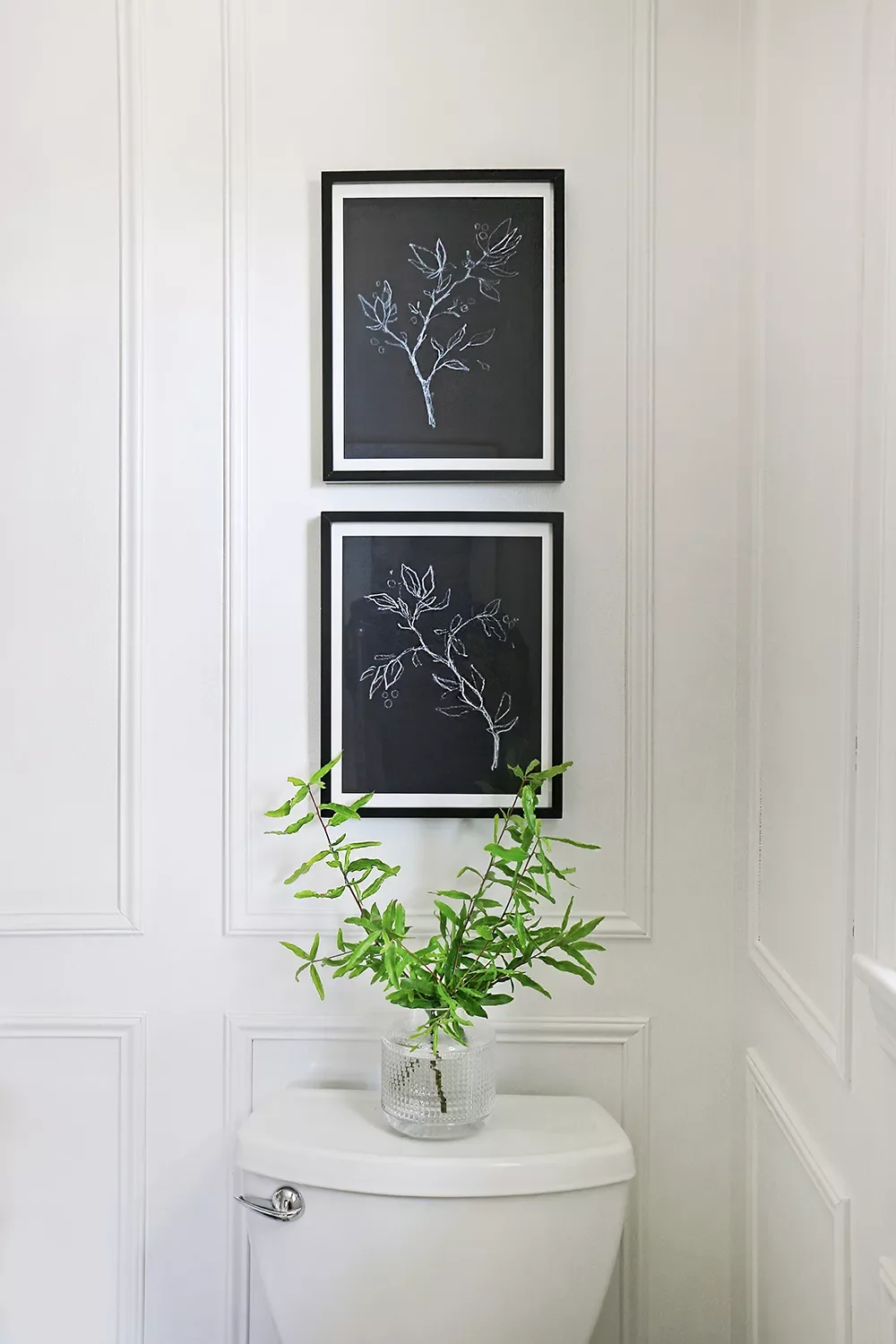 30 Bathroom Wall Decor Ideas That Refresh Your Space This Year Stack a Pair of Botanicals