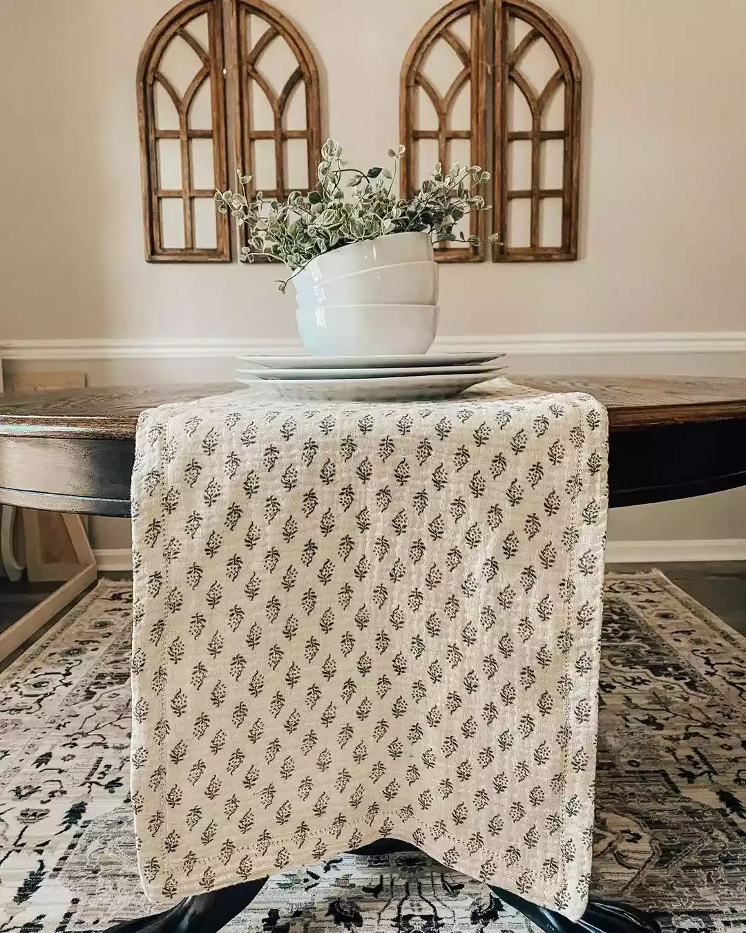 43 Stunning Dining Table Centerpiece Ideas to Transform Your Space Year-Round 21 Stacked Bowls and Plates