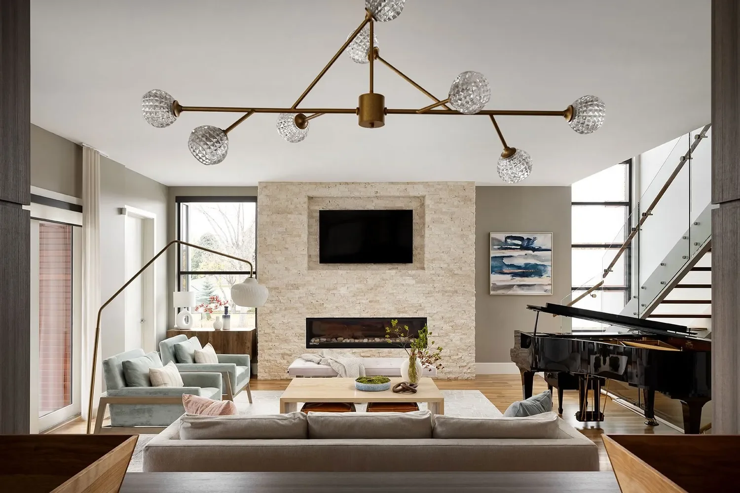 27 Stunning Linear Fireplace Ideas for Modern Homes That Combine Style and Easy Maintenance 28 Stacked Stone Fireplace