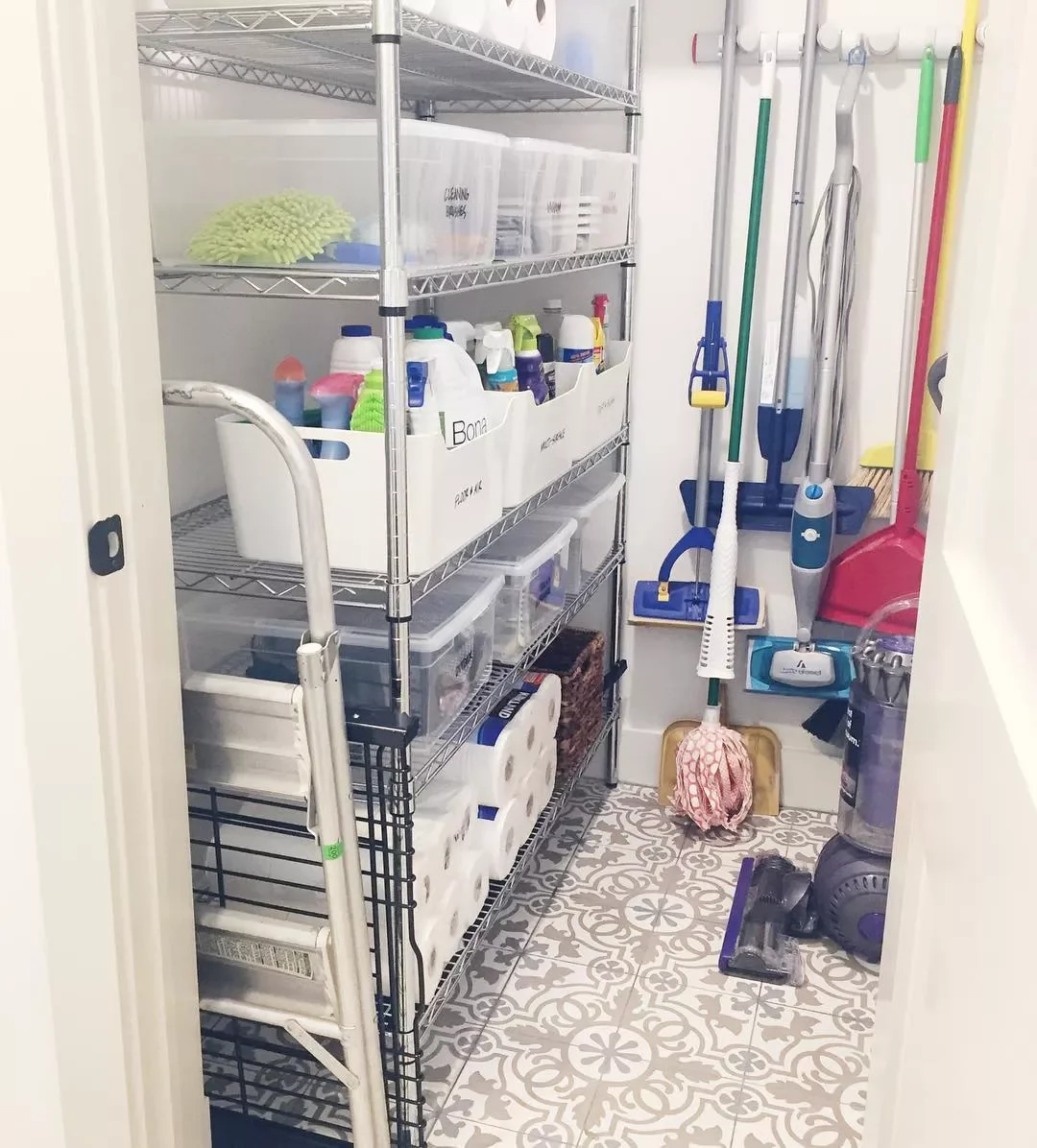 20 Clever Ways to Store Your Mops and Brooms Like a Pro Stagger Your Mops and Brooms